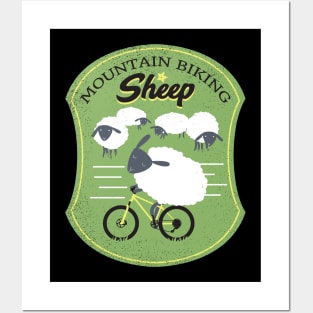 Mountain Biking Sheep Posters and Art